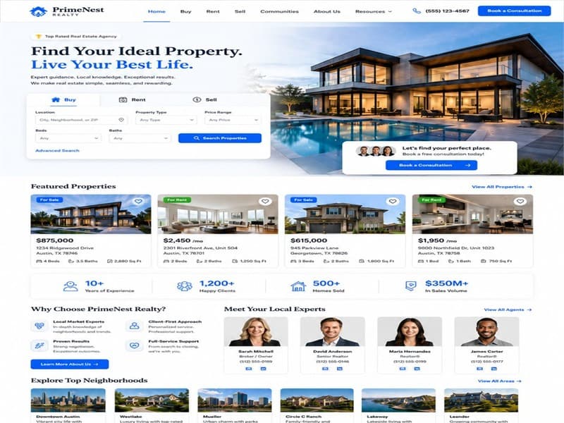 Real Estate Website cover preview